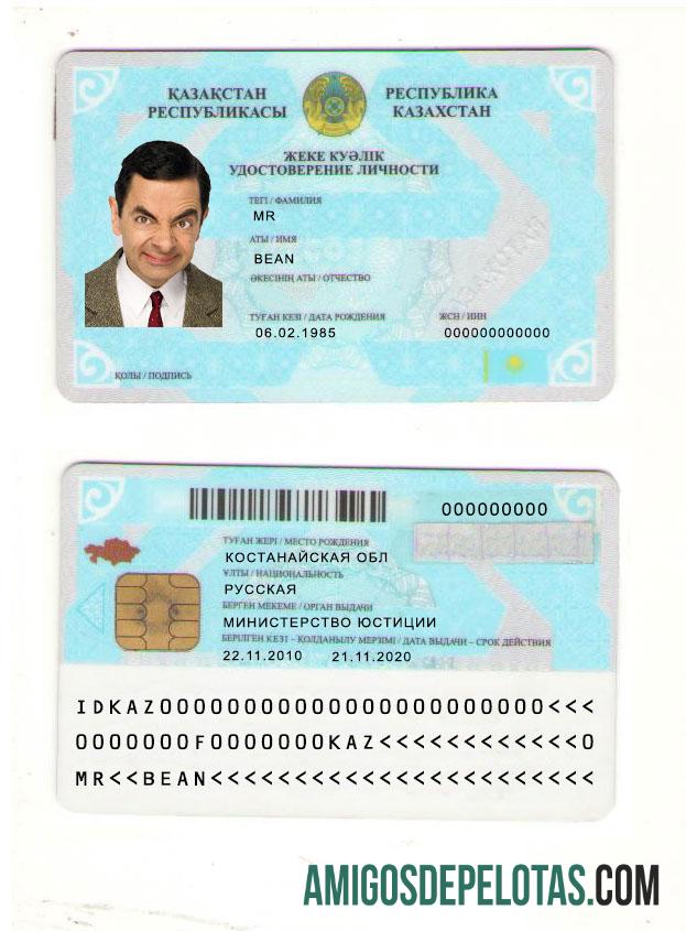 Amostra de ID do Cazaquistão